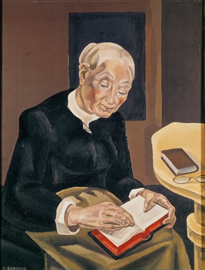 The White-Haired Reader by Maria Blanchard
